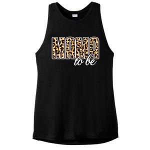 Mama To Be Funny Gift Leopard Print Pregnancy Announcet Gift Ladies PosiCharge Tri-Blend Wicking Tank