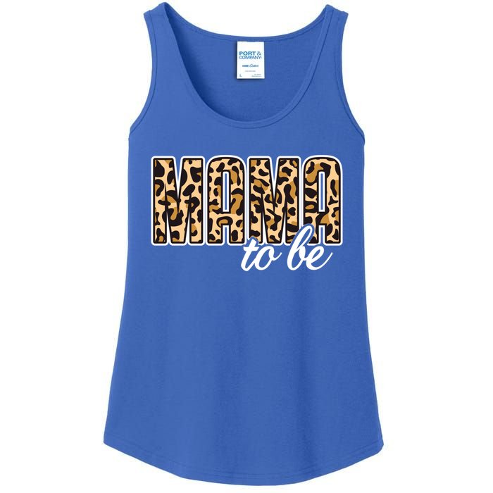 Mama To Be Funny Gift Leopard Print Pregnancy Announcet Gift Ladies Essential Tank