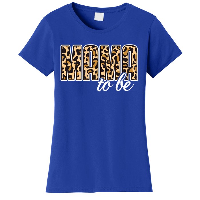 Mama To Be Funny Gift Leopard Print Pregnancy Announcet Gift Women's T-Shirt