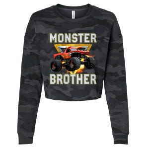 Monster Truck Brother Monster Truck Are My Jam Truck Lovers Cropped Pullover Crew