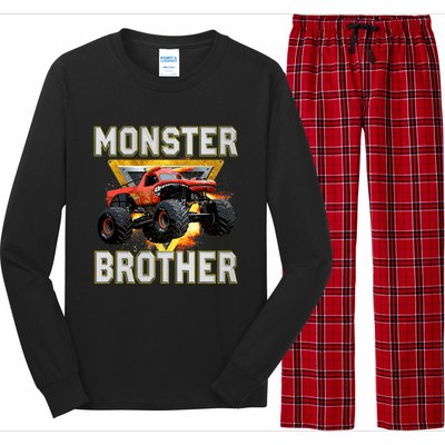 Monster Truck Brother Monster Truck Are My Jam Truck Lovers Long Sleeve Pajama Set