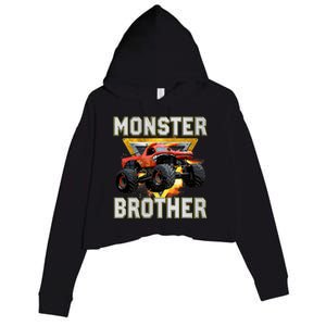 Monster Truck Brother Monster Truck Are My Jam Truck Lovers Crop Fleece Hoodie