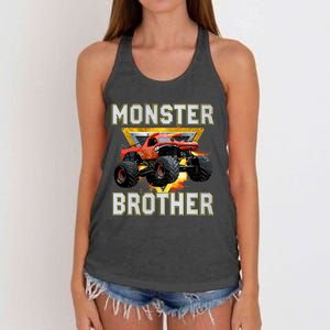 Monster Truck Brother Monster Truck Are My Jam Truck Lovers Women's Knotted Racerback Tank