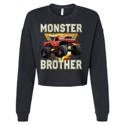Monster Truck Brother Monster Truck Are My Jam Truck Lovers Cropped Pullover Crew