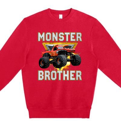 Monster Truck Brother Monster Truck Are My Jam Truck Lovers Premium Crewneck Sweatshirt