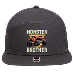 Monster Truck Brother Monster Truck Are My Jam Truck Lovers 7 Panel Mesh Trucker Snapback Hat