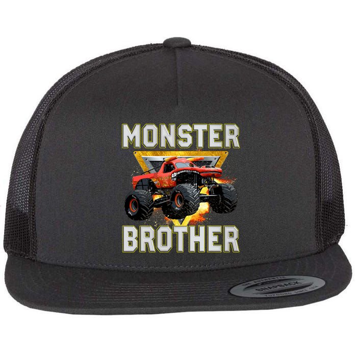 Monster Truck Brother Monster Truck Are My Jam Truck Lovers Flat Bill Trucker Hat