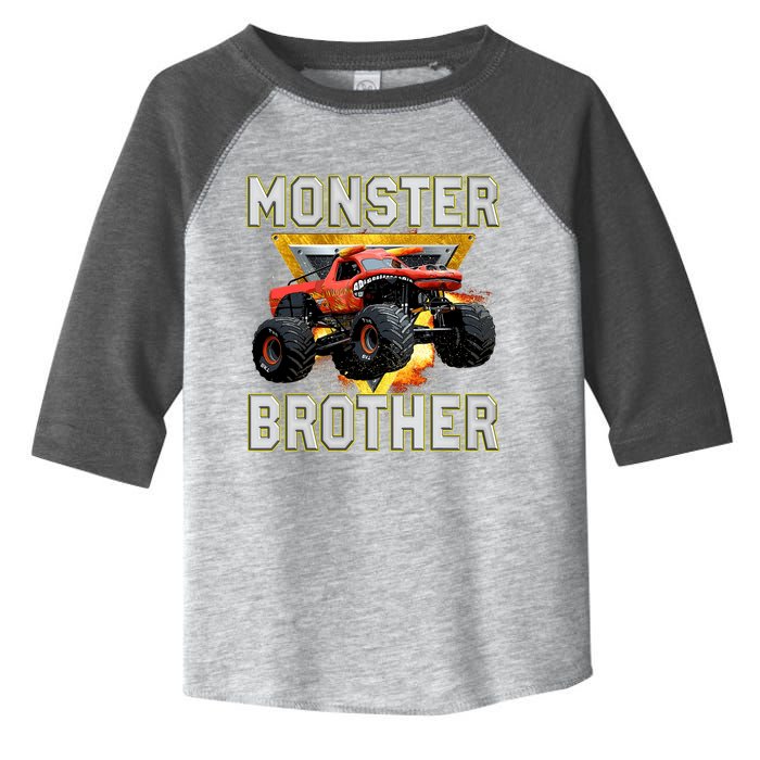 Monster Truck Brother Monster Truck Are My Jam Truck Lovers Toddler Fine Jersey T-Shirt