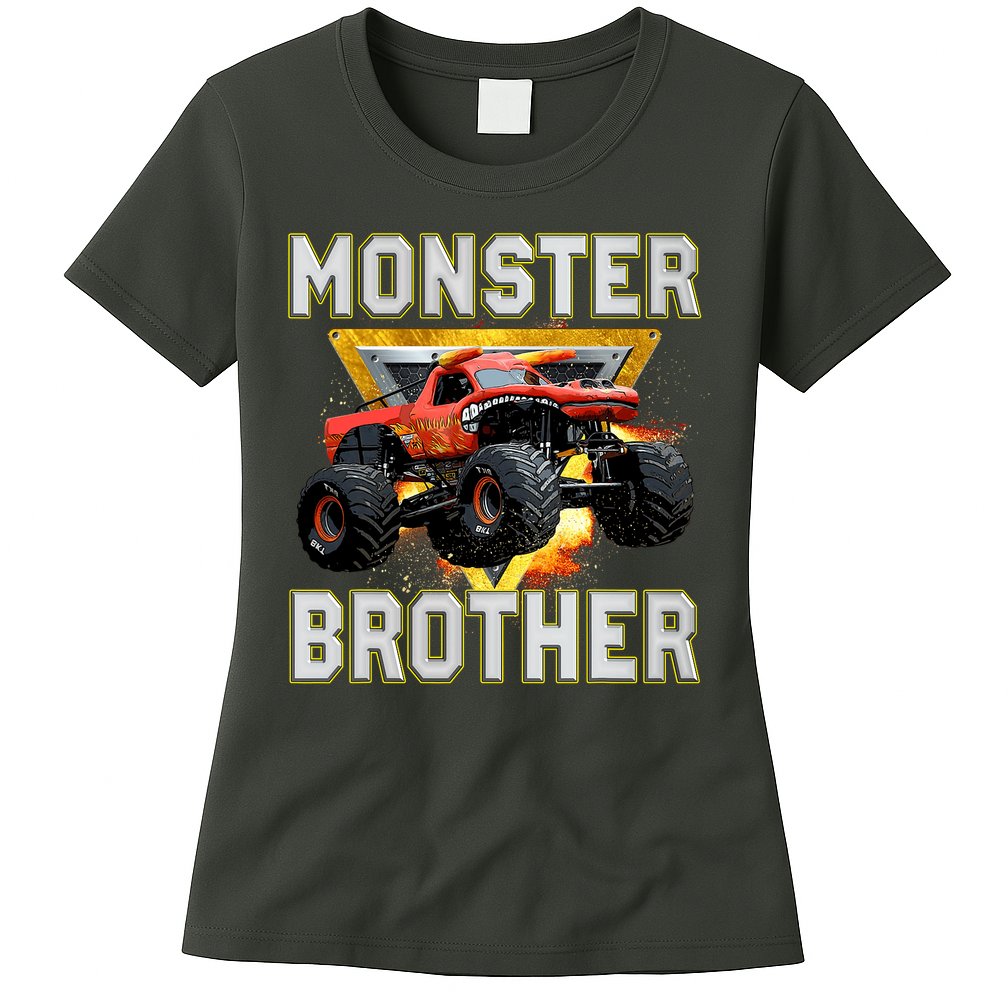 Monster Truck Brother Monster Truck Are My Jam Truck Lovers Womens T-Shirt