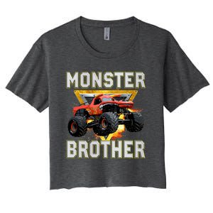 Monster Truck Brother Monster Truck Are My Jam Truck Lovers Women's Crop Top Tee