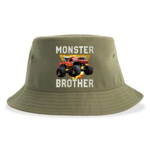 Monster Truck Brother Monster Truck Are My Jam Truck Lovers Sustainable Bucket Hat