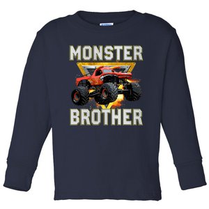 Monster Truck Brother Monster Truck Are My Jam Truck Lovers Toddler Long Sleeve Shirt