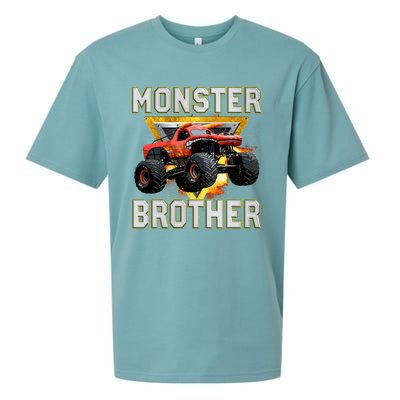 Monster Truck Brother Monster Truck Are My Jam Truck Lovers Sueded Cloud Jersey T-Shirt