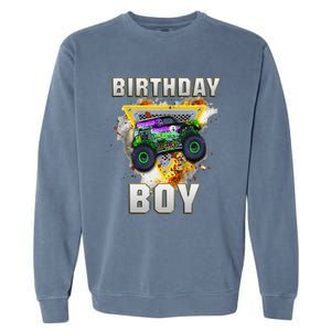 Monster Truck Birthday Boy Monster Truck Are My Jam Lovers Garment-Dyed Sweatshirt