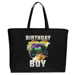 Monster Truck Birthday Boy Monster Truck Are My Jam Lovers Cotton Canvas Jumbo Tote