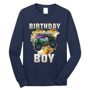 Monster Truck Birthday Boy Monster Truck Are My Jam Lovers Long Sleeve Shirt