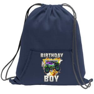 Monster Truck Birthday Boy Monster Truck Are My Jam Lovers Sweatshirt Cinch Pack Bag