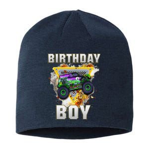 Monster Truck Birthday Boy Monster Truck Are My Jam Lovers Sustainable Beanie