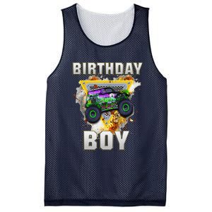 Monster Truck Birthday Boy Monster Truck Are My Jam Lovers Mesh Reversible Basketball Jersey Tank