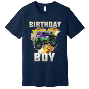 Monster Truck Birthday Boy Monster Truck Are My Jam Lovers Premium T-Shirt