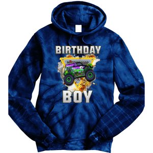 Monster Truck Birthday Boy Monster Truck Are My Jam Lovers Tie Dye Hoodie