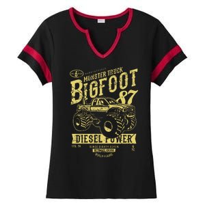 Monster Truck Big Foot Ladies Halftime Notch Neck Tee