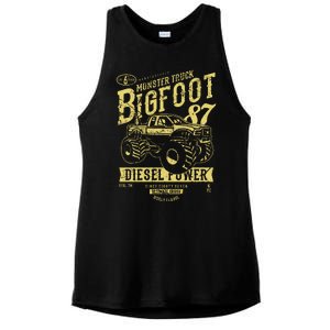 Monster Truck Big Foot Ladies PosiCharge Tri-Blend Wicking Tank