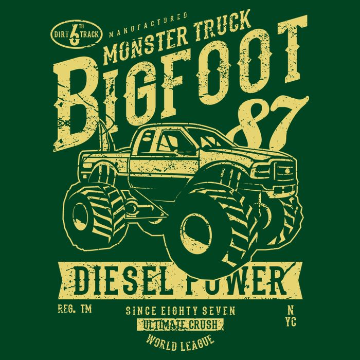 Monster Truck Big Foot Womens T-Shirt
