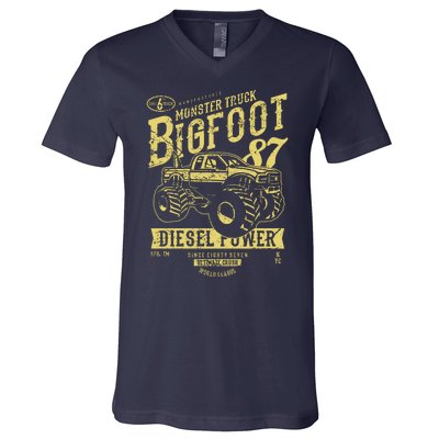 Monster Truck Big Foot V-Neck T-Shirt