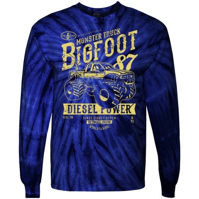 Monster Truck Big Foot Tie-Dye Long Sleeve Shirt