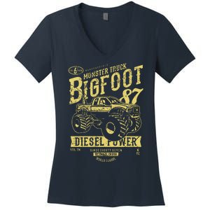 Monster Truck Big Foot Women's V-Neck T-Shirt