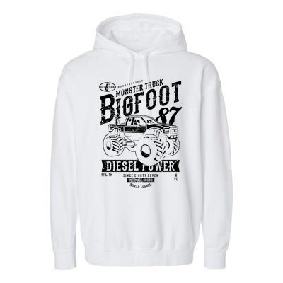 Monster Truck Big Foot Garment-Dyed Fleece Hoodie