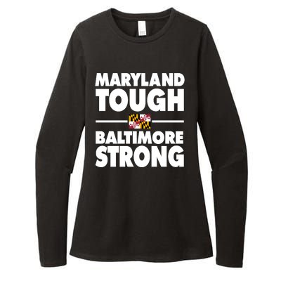 Maryland Tough Baltimore Strong Womens CVC Long Sleeve Shirt