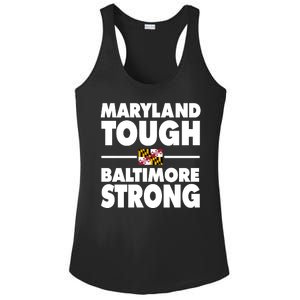 Maryland Tough Baltimore Strong Ladies PosiCharge Competitor Racerback Tank