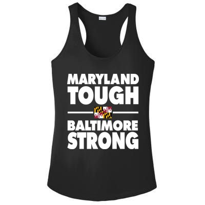 Maryland Tough Baltimore Strong Ladies PosiCharge Competitor Racerback Tank