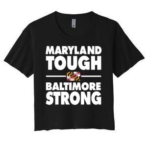 Maryland Tough Baltimore Strong Women's Crop Top Tee