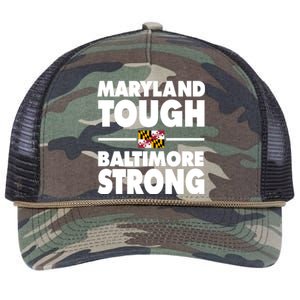 Maryland Tough Baltimore Strong Retro Rope Trucker Hat Cap