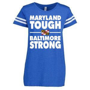 Maryland Tough Baltimore Strong Enza Ladies Jersey Football T-Shirt