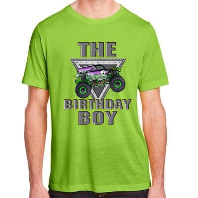 Monster Truck Birthday Boy Adult ChromaSoft Performance T-Shirt