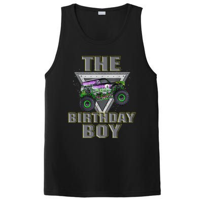 Monster Truck Birthday Boy PosiCharge Competitor Tank