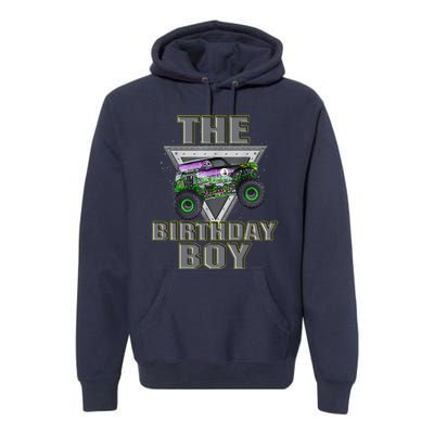 Monster Truck Birthday Boy Premium Hoodie