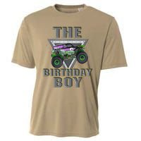 Monster Truck Birthday Boy Cooling Performance Crew T-Shirt