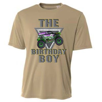 Monster Truck Birthday Boy Cooling Performance Crew T-Shirt