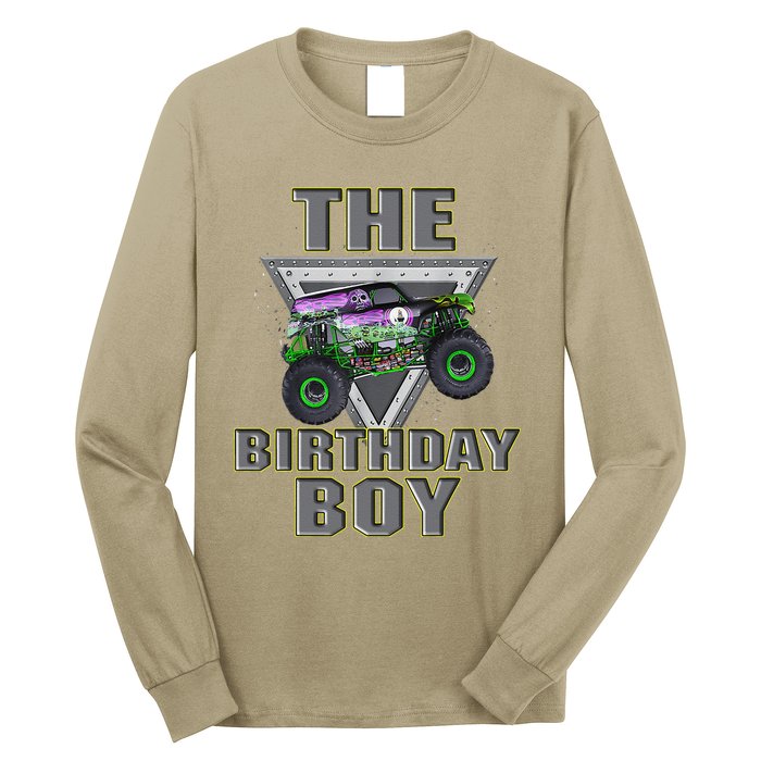 Monster Truck Birthday Boy Long Sleeve Shirt