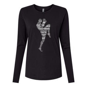 Muay Thai Boxing Womens Cotton Relaxed Long Sleeve T-Shirt