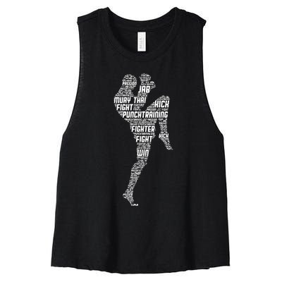 Muay Thai Boxing Women's Racerback Cropped Tank