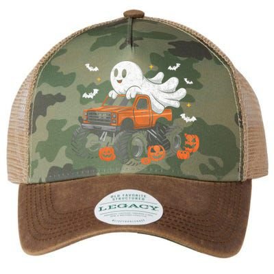 Monster Truck Boy Ghost Pumpkin Halloween Costume Legacy Tie Dye Trucker Hat