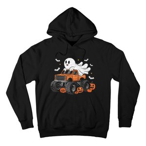 Monster Truck Boy Ghost Pumpkin Halloween Costume Hoodie