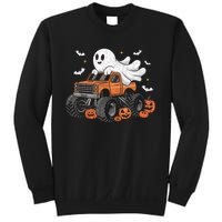 Monster Truck Boy Ghost Pumpkin Halloween Costume Sweatshirt