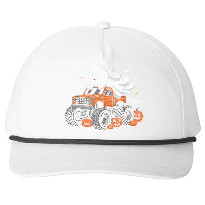 Monster Truck Boy Ghost Pumpkin Halloween Costume Snapback Five-Panel Rope Hat